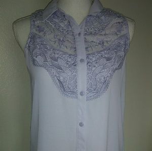 Lavender Lace Sleeveless Top